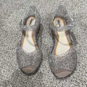 Princess Glitter Jelly Velcro Strap Sandals